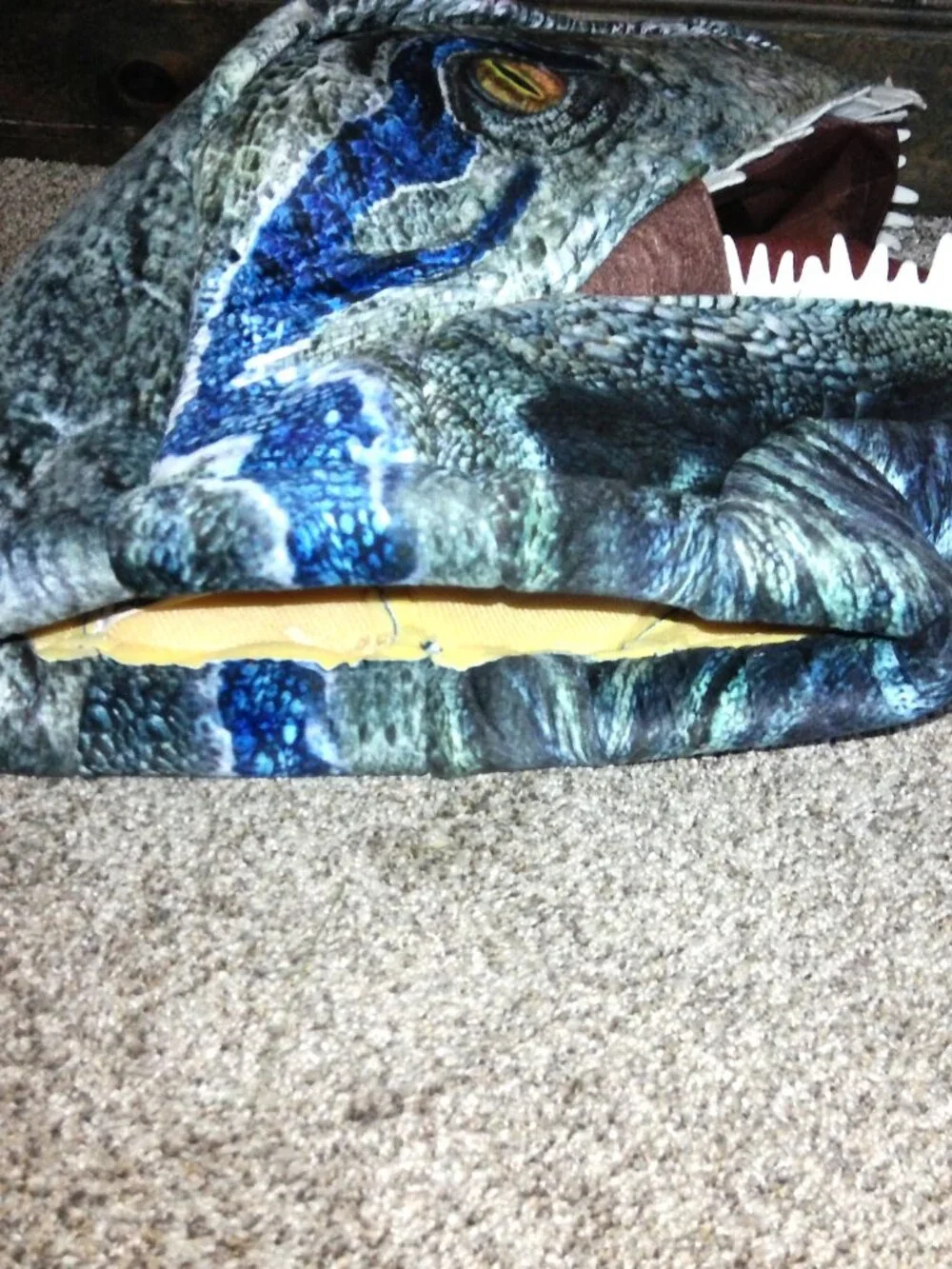 Jurassic World Blue Velociraptor Plus Head Costume Mask Dan Dee Dinosaur 17